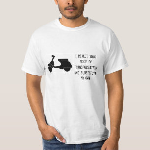 Camiseta Patinete - eu rejeito seu transporte toda a cor