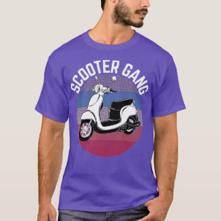 Camiseta Patinete Gang Retro Vintage Mopped Motorcycle Gear