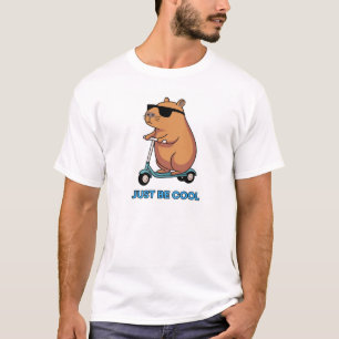 Camiseta Patinete legal Capybara Ride - Engraçado Vibes Tee