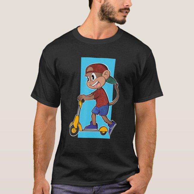 Camiseta Patinete macaco (Frente)