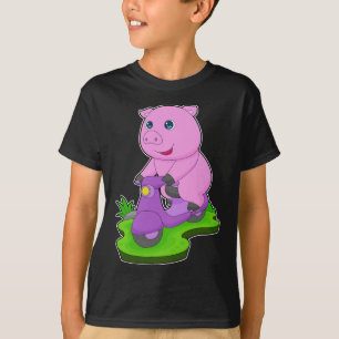 Camiseta Patinete Porco