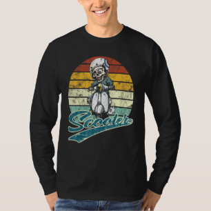 Camiseta Patinete Skeleton orienta Patinete Homens Mulheres