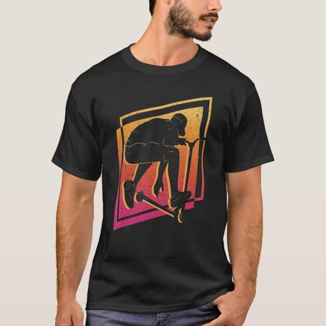 Camiseta Patinete Stunt Rider vintage Tricks Patinete (Frente)