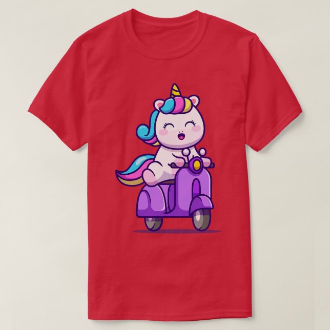 Camiseta Patinete Unicorn Bonito (Frente do Design)