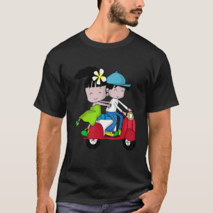 Camiseta Patinete Vietnã Tailândia Par Mopado