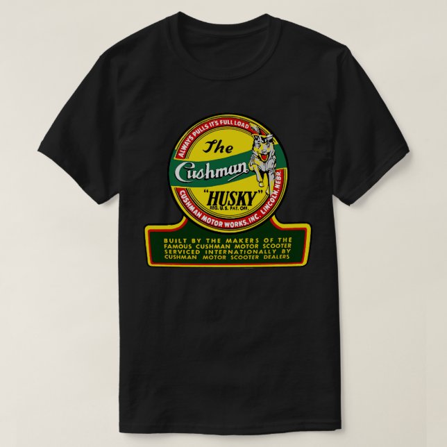 Camiseta Patinetes de Rouco Cushman EUA (Frente do Design)