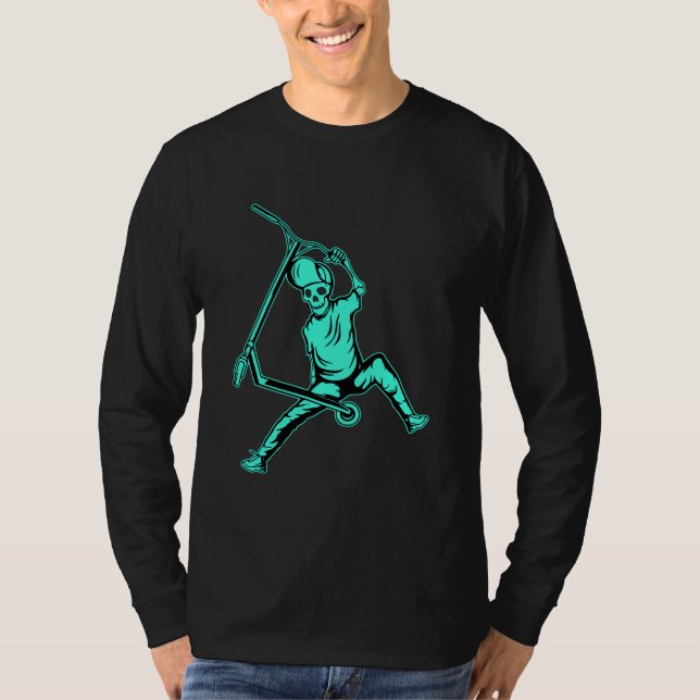 Camiseta Patinetes de truques de estilo livre (Frente)