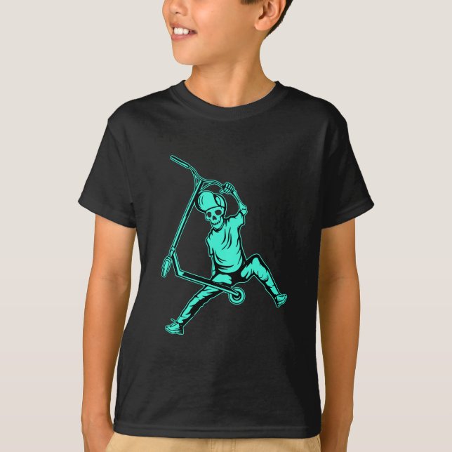 Camiseta Patinetes de truques de estilo livre (Frente)