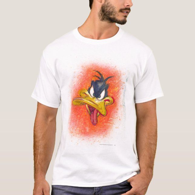 Camiseta PATINHO DAFFY™ em Laranja (Frente)