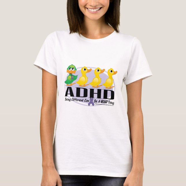 Camiseta Patinho feio de ADHD (Frente)