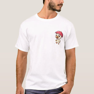 Camiseta Patinho Fofo Caminhando Na Chuva