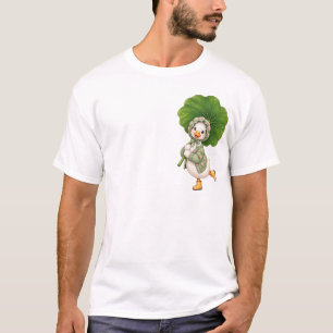Camiseta Patinho Fofo com Guarda-chuva de Folha – Primavera