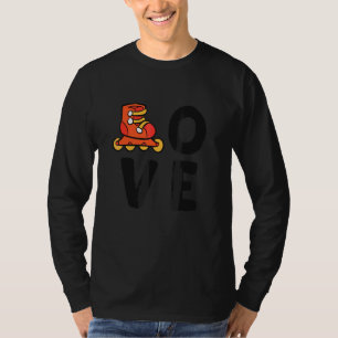 Camiseta Patins Adoro Patinação Inline Patinação Sobre Roda