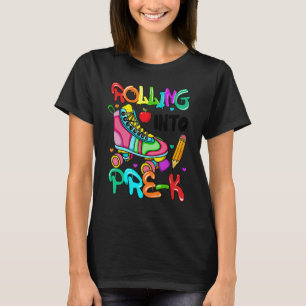 Camiseta Patins Cute Rolando No Pré K De Volta à Escola