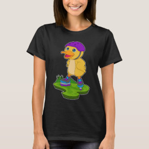 Camiseta Patins inline de patos Patins de rolimã