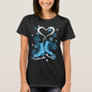 Camiseta Patins patinação artística amor gelo