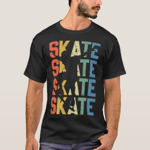 Camiseta Patins Retro Skate Fazendo Truques Engraçado