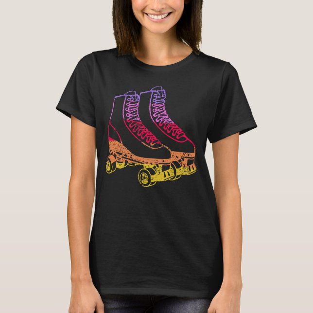 Camiseta Patins Vintage Retro Disco 70er (Frente)