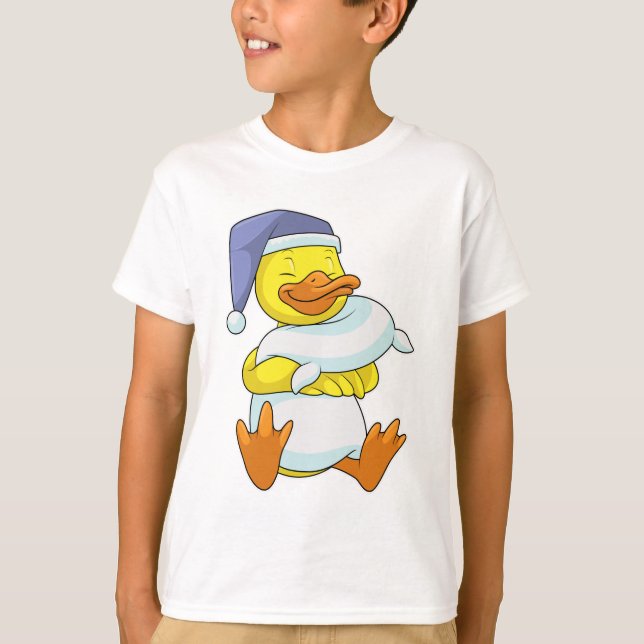 Camiseta Pato a dormir com o Nightcap (Frente)