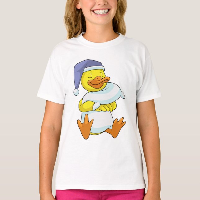 Camiseta Pato a dormir com o Nightcap (Frente)