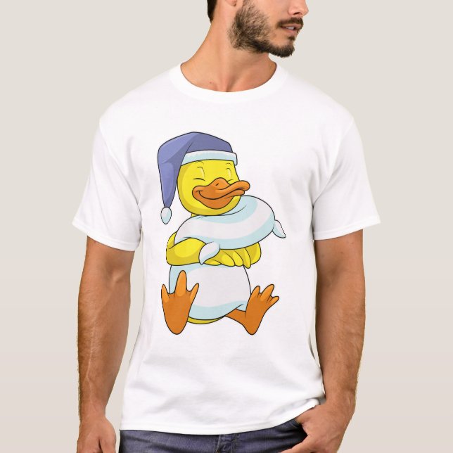 Camiseta Pato a dormir com o Nightcap (Frente)