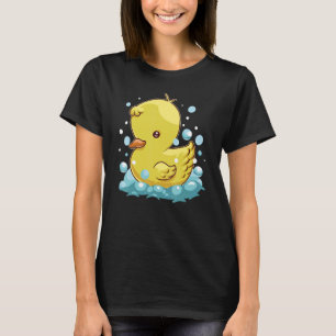 Camiseta Pato Amarelo Bonito Bath Nadando Duque