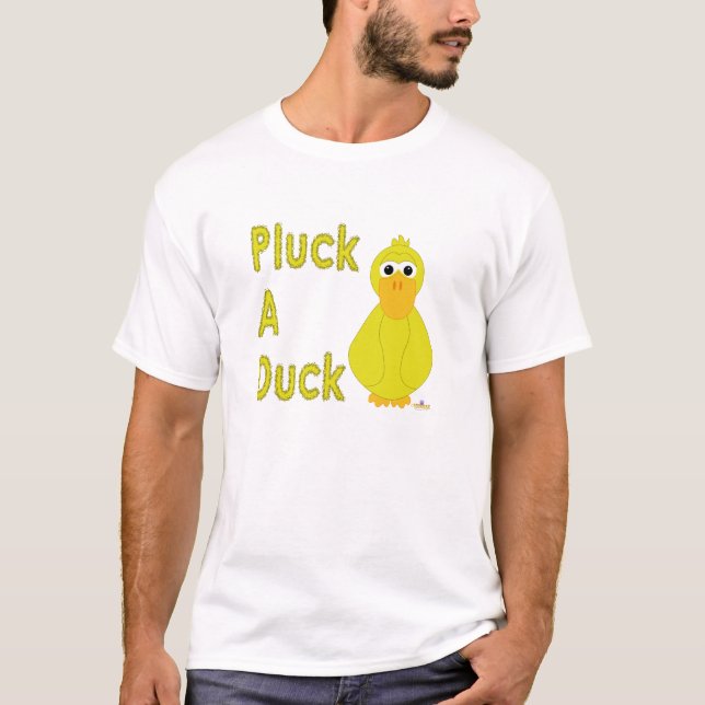 Camiseta Pato Amarelo Cabelo Pluck A Duck (Frente)