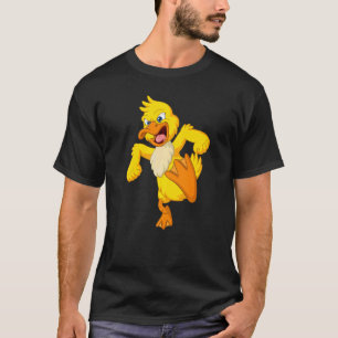 Camiseta Pato Amarelo Mau de aves de capoeira com raiva,  d