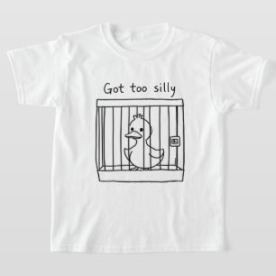 Camiseta Pato Angustiado Demais Ficou Bobo Humor em Gaiola