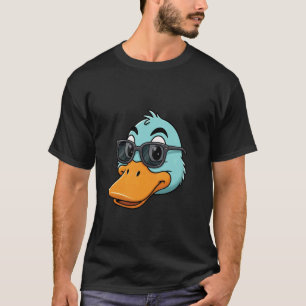 Camiseta Pato Animal de Estimação Fazenda Engraçado Óculos 