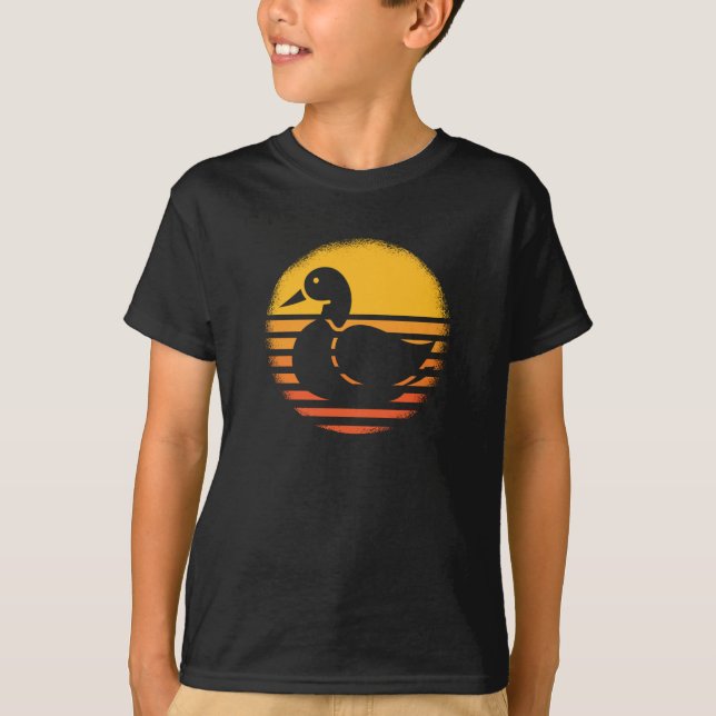Camiseta Pato Animal Retro (Frente)