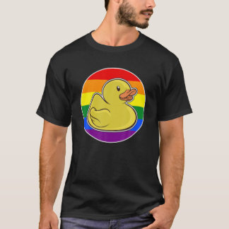 Camiseta Pato Assustador Arco Arco-Íris Orgulho