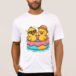 Camiseta Pato Bonito em Floatie - Engraçado Verão Vibes T-S