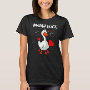 Camiseta Pato Bonito Para Mulheres Meninas Mamãe Fazenda Do