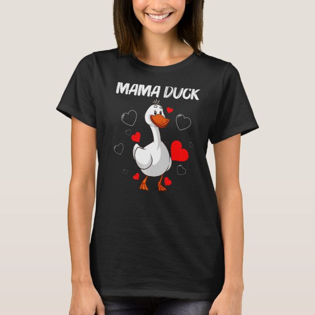 Camiseta Pato Bonito Para Mulheres Meninas Mamãe Fazenda Do (Frente)