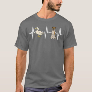 Camiseta Pato Branco Suave Para Cachorro De Pulso Terrier