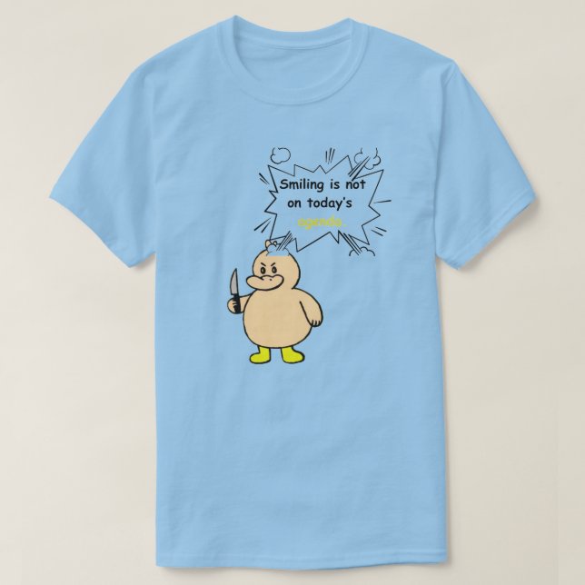 Camiseta Pato Bravo e Irritado  (Frente do Design)