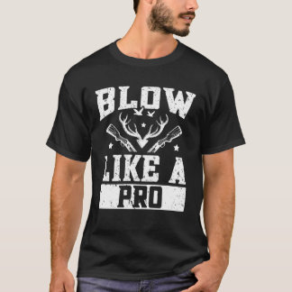 Camiseta Pato Caçando Aves Aquáticas Soprando Como Um Pró