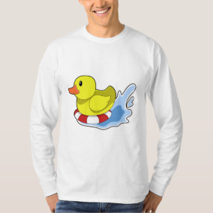 Camiseta Pato com anel de Natação em água.PNG