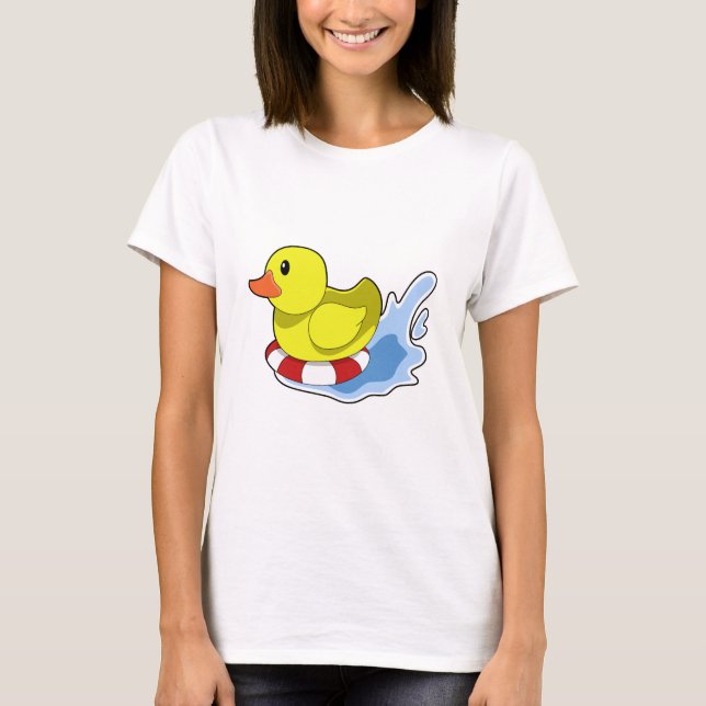 Camiseta Pato com anel de Natação em água.PNG (Frente)
