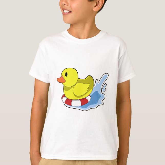 Camiseta Pato com anel de Natação em água.PNG (Frente)