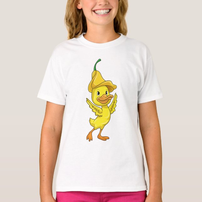 Camiseta Pato com Boné amarelo (Frente)