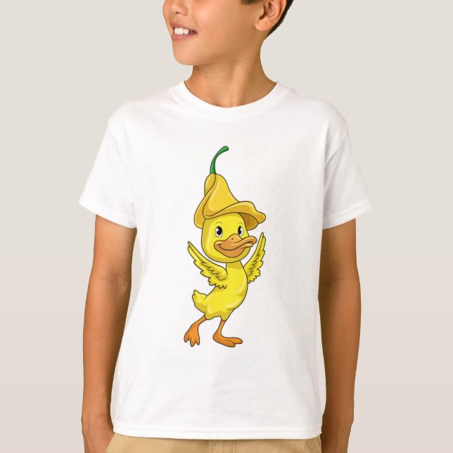 Camiseta Pato com Boné amarelo (Frente)
