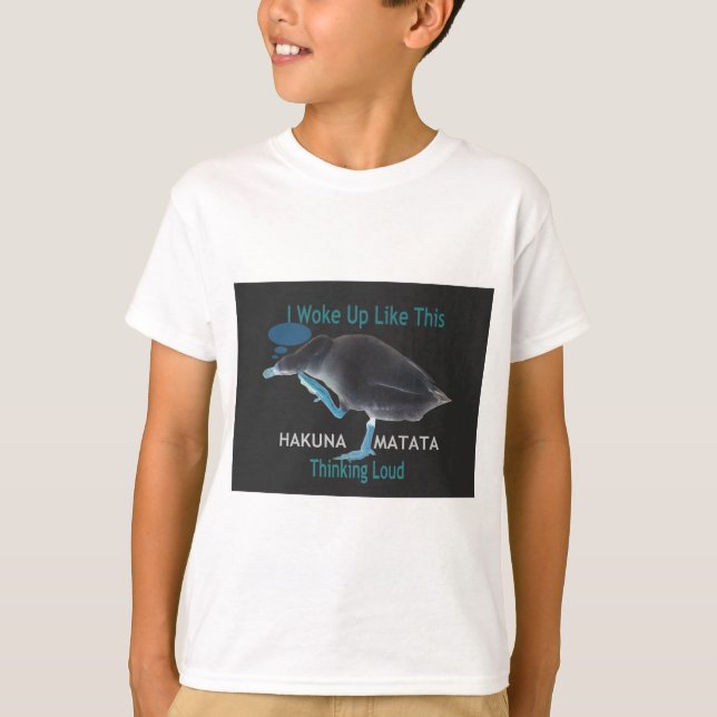 Camiseta Pato com eu acordei como este texto do & Hakuna Ma (Frente)