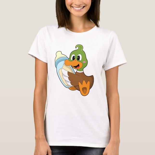 Camiseta Pato com Garrafa de Leite (Frente)