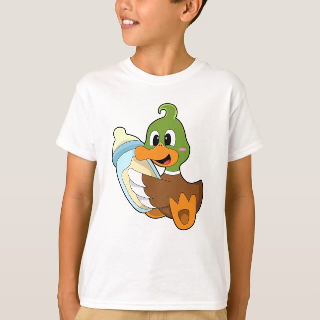 Camiseta Pato com Garrafa de Leite (Frente)