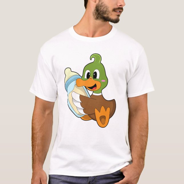 Camiseta Pato com Garrafa de Leite (Frente)