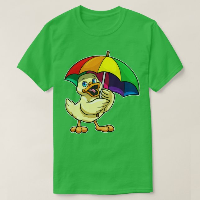 Camiseta Pato com guarda-chuva (Frente do Design)