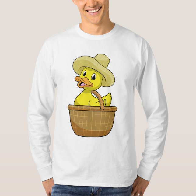Camiseta Pato como agricultor com cesto (Frente)
