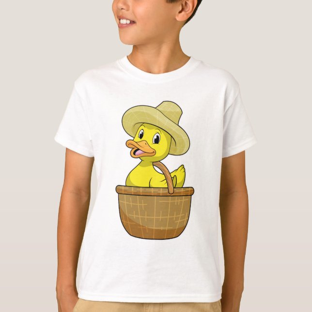Camiseta Pato como agricultor com cesto (Frente)